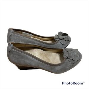 Vionic Wedge Heels Floral Sz 7 Brown Leather Women’s Hayes
